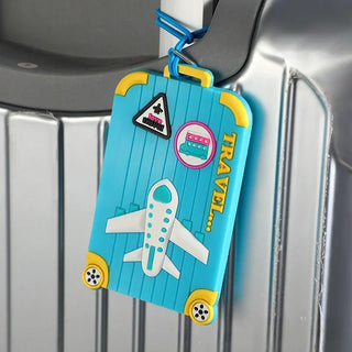 New PVC Luggage Tags Travel Accessories Silicone Suitcase Tags Fashion Style Silicon Portable Travel Label ID Address Holder