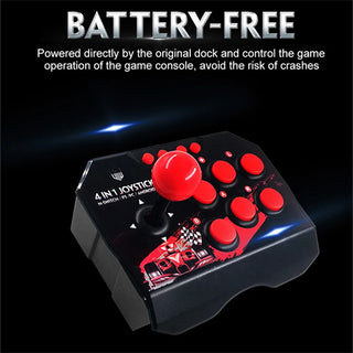 4 in 1 Retro Arcade Station Fighting Stick Game Joystick Controller USB Wired Rocker for PS3/Switch/PC/Android Games Console