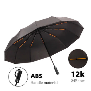 24 Bone Double Keel Fully Automatic Umbrella for Men and Women Sunny and Rainy Foldable Umbrella