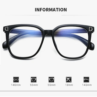 New Large Frame Myopia Glasses Anti-Blue Light Eyewear Women Eye Protective Computer Goggles Diopters -1.0 -1.5 -2.0 To -6.0