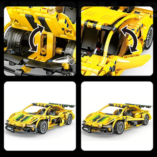 Technical Super Racing Car Model Building Blocks Automobile Pull Back DIY MOC Vehicle Bricks Children Construction Toys