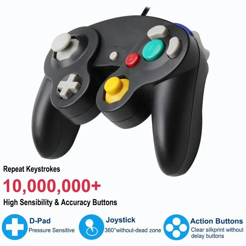 For Gamecube Controller USB Wired Handheld Joystick Compatible Nintend For NGC GC Controle For MAC Computer PC Gamepad