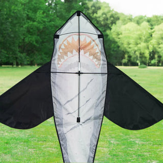 Large Soft Kite Shark Shaped Kite Nylon Kite Line Animated Kites Flying Inflatable Drag kite Flying Toys For Kids Outdoor Toys