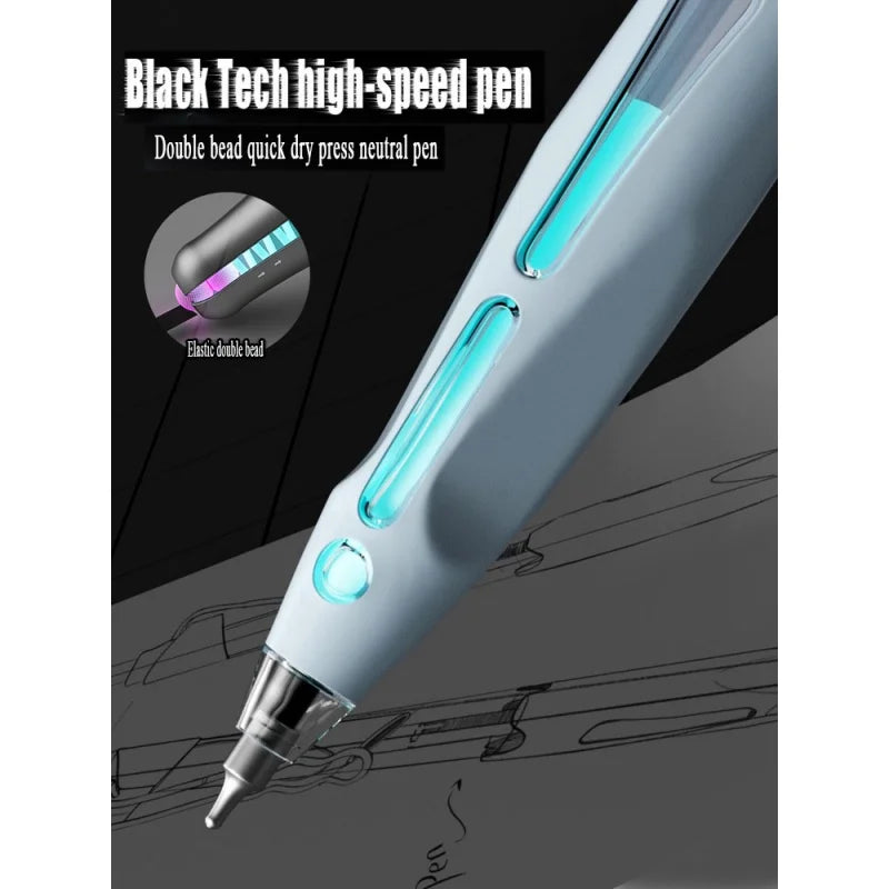 Space Capsule Black Technology Fashion Quick-Drying Ballpoint Pen Only for Student Exams Signature Pen