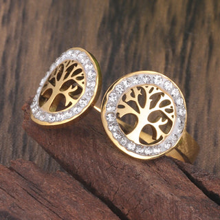 New Arrivals Tree of Life Ring Stainless Steel Women