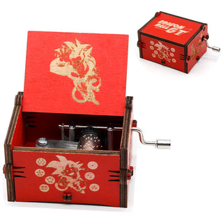 Top Sale Wood Hand Crank Music Box Dragon Ball Christmas Gift Birthday Gift New Year Gift