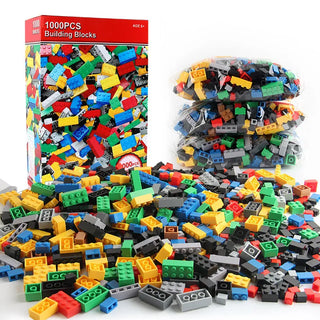 1000 DIY creative building blocks bulk set Urban Classic building blocks Assembled birthday gift children