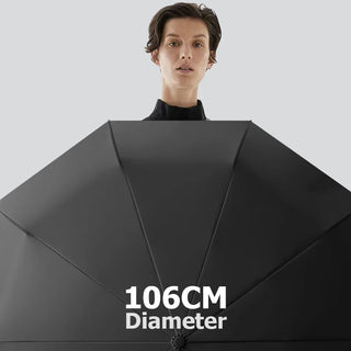 Ring Clasp Automatic Umbrella for Men Women Large Windproof  Folding Umbrella Sun Rain Umbrella Portable Sunshade Strong