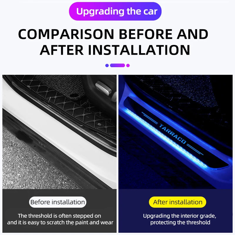 Custom Wireless LED Car Pedal Light Threshold Channel Wear Lights For SEAT Ibiza Leon Arona Ateca Arosa Exeo Tarraco auto parts