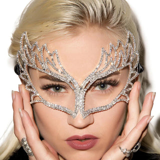 Stonefans Exaggerated Rhinestone Sexy Mask Handmade Women Festival Face Accessories Crystal Prom Party Mask Masquerade Jewelry