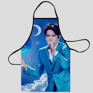 Dimash Oxford Fabric Apron For Men Women Bibs Home Cooking Baking Cleaning Aprons Kitchen Accessory