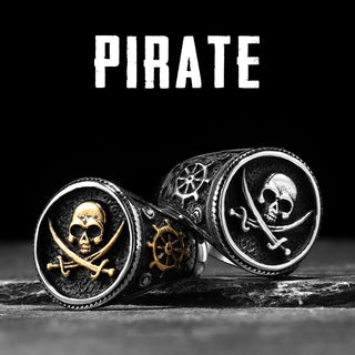 Punk Viking Pirate Sailor Skull Men Rings Stainless Steel Women Jewelry Gothic Rock Vintage Fashion Accessories Gift