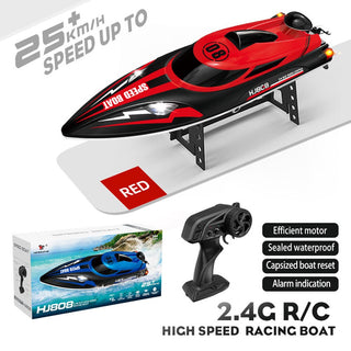 HJ808 RC Boat 2.4Ghz 25km/h High Speed Remote Control Racing Ship Water Speed Boat Children Model Gifts Toy