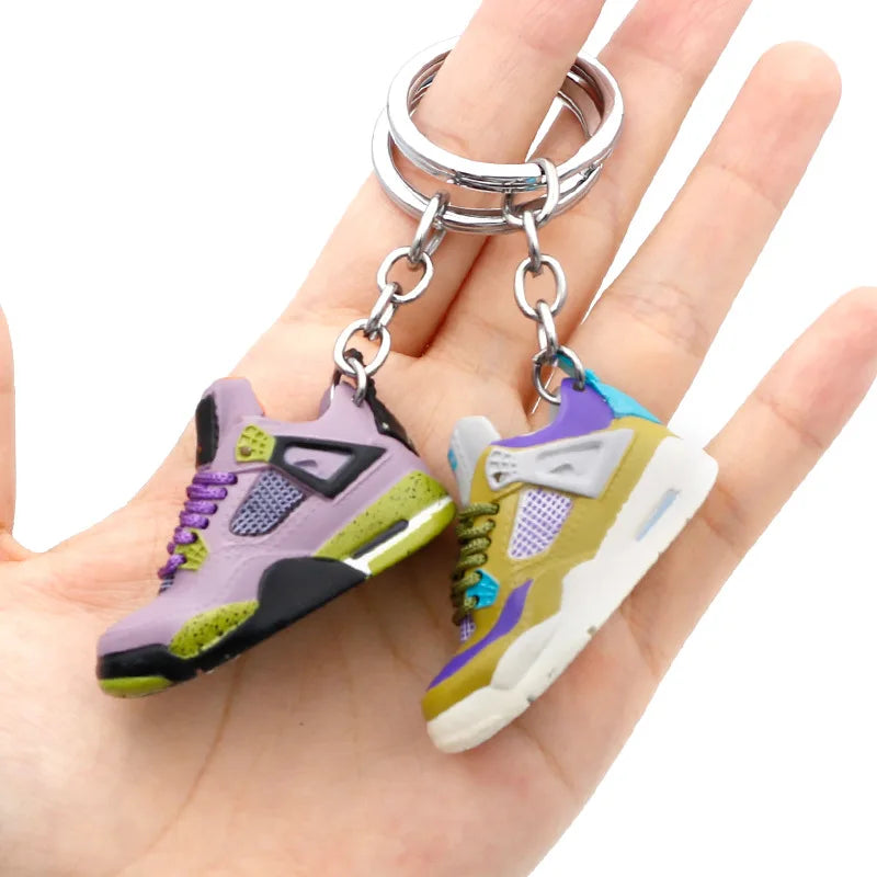 Exquisite 3D Mini Sneakers Key Chain Sneakers Fans Souvenir Key Chain Mobile Phone Key Pendant Model Exquisite Gift