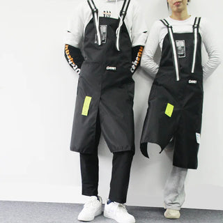 1/2pcs Korean Fashion Nylon Waterproof Apron Coffee Shop Hairdresser Florist Work Clothes Long Slit Adjustable Nail Salon Apron