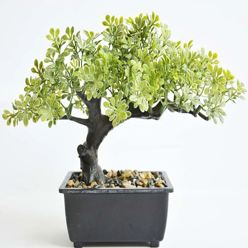 1pcs Simulated Plant Bonsai Artificial Plastic Green Plants Home Office Desk decoration