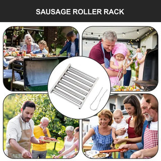 Sausage Roller Grill Rack Multi-Functional Outdoor Griller Stainless Steel Barbeque Hotdogs Steamer kitchen Grilling Machine