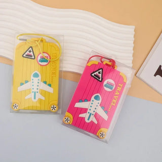 New PVC Luggage Tags Travel Accessories Silicone Suitcase Tags Fashion Style Silicon Portable Travel Label ID Address Holder