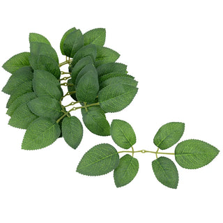 30Pcs Silk Rose Leaf Artificial Flowes Leaves Green Fake Plant For Home Wedding Birthday Party Decor DIY Wreaths Crafts Gift Box