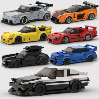 Moc Speed Champions AE86 Cars Racers Building Blocks Sets City Vehicle Model DIY Kids Boy Toys Sport Super Creative Technique