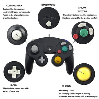 For Gamecube Controller USB Wired Handheld Joystick Compatible Nintend For NGC GC Controle For MAC Computer PC Gamepad