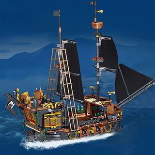 Pirate Ship Building Blocks Sailing Storm Ship MOC Model Bricks Kits Creative Desktop Decoration Children