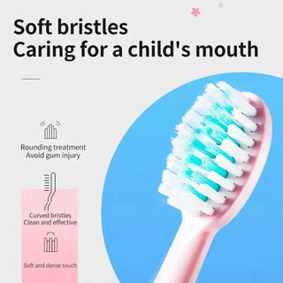 Children Electric Toothbrush Cartoon Kids With Replacement Head Ultrasonic  IPX7 Waterproof Rechargeable Sonic Toothbrush