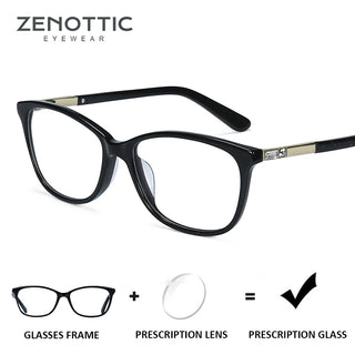 ZENOTTIC Cat Eye Prescription Progressive Glasses Women Photochromic Anti Blue Light Glasses Optical Myopia Prescription Eyewear