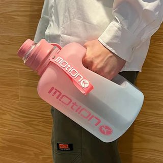 2 Liter Sports Water Bottle With Straw Large Capacity Fitness With Scale Gradient Kettle Outdoor Plastic Portable Water Bottle