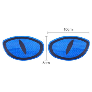 2pcs Car Reflective Safety Warning Tape Cat Eyes Pattern Night Driving Safety Decals for Auto Truck Motorcycle Reflector Sticker