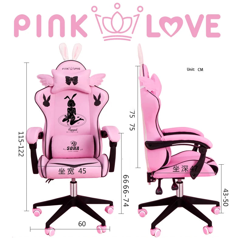 Home liftable chair LOL Internet cafe Sports racing chair WCG computer gaming chair Female anchor live broadcast rotatable chair