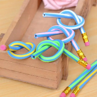 6Pcs Random Folding and Bendable Soft Pencils Fantastic  Pencil Magic Non-broken Writing Pen