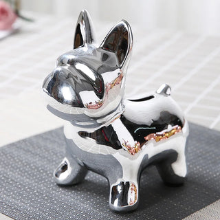 Fashion Bulldog Gold Plating Crafts Sculpture Creative Gifts Modern Simple Home Decoration Statue Coin Piggy Bank Ornaments