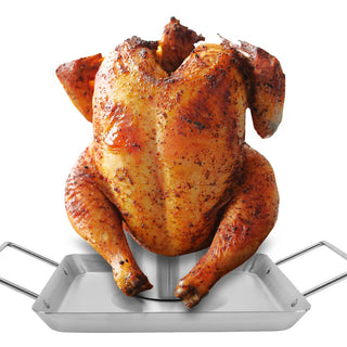 Beer Roast Chicken Pan Stainless Steel Roast Chicken Pan Outdoor BBQ Tool Barbecue Roasting Grilled Holder Detachable