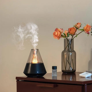 150ML USB Aromatherapy Diffuser Air Humidifier Remote Control Essential Oil Diffuser with Warm Night Light Home Aroma Humidifier