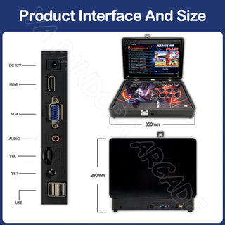 2023 Pandora Arcade Box Video Game Console 26800 in 1 Folding Foldable Mini Arcade Game Machine Cabinet Bartop 720P HD Screen