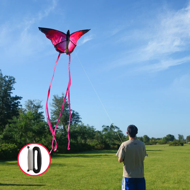 YongJian Beautiful butterfly kites Red Crystal Butterfly kites With 100m kite string Children adults kites factory outdoor Toys