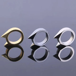 Hot Women/Man Cat Ear Mini Self-Defense Rings Metal Multifunctional Knuckle Cat Ear Shape Attack Rings Jewelry Accessories