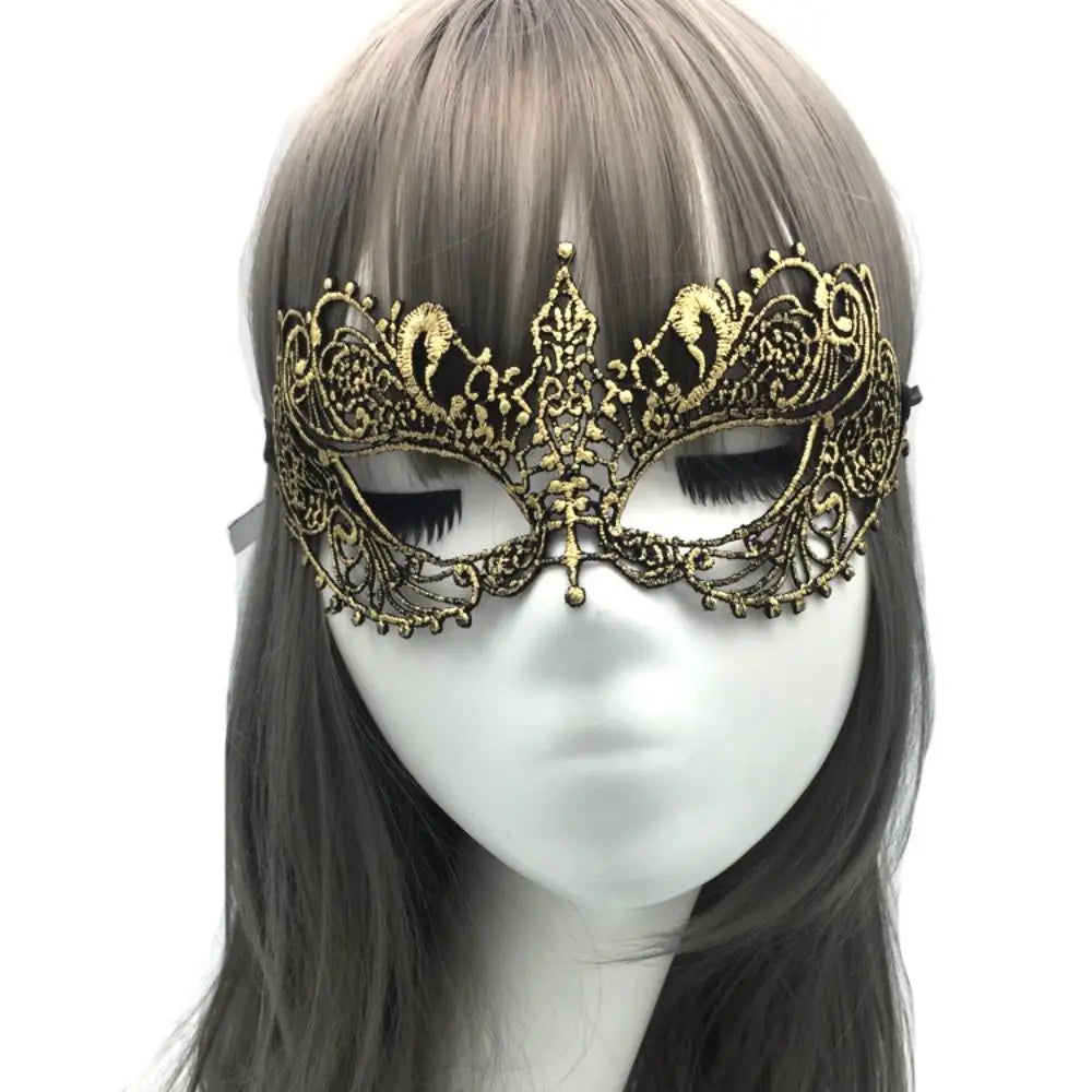 Hollow Lace Masquerade For Women Girl Half-face Mask Princess Makeup Party Cosplay Prom Props Costume Nightclub Queen Eye Mask