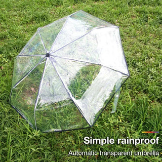 Umbrella Transparent umbrella woman with Automatic Windproof umbrella Auto Folding Black for Men Women Outdoor Travel supplies