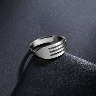 Skyrim Open Fork Ring Stainless Steel Men Women Adjustable Finger Rings Fashion Punk Party Jewelry Friends Gift Wholesale