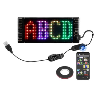 LED Pixel Panel Scrolling Advertising Car Rear Window Signs Flexible Addressable USB 5V Scrolling Text Animation Display D7YA