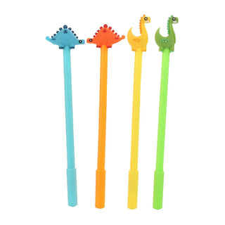 4 Pcs Cute Dinosaur Gel Pen School Office Kawaii Supply Novelty Creative Cartoon Stationery Lovely Funny Pens