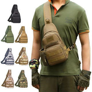 Chest Bag Tactical Shoulder Bag Men Outdoor Sling Multicam Camouflage Camping Travel Hiking Hunting Military Crossbody Bag Y6322