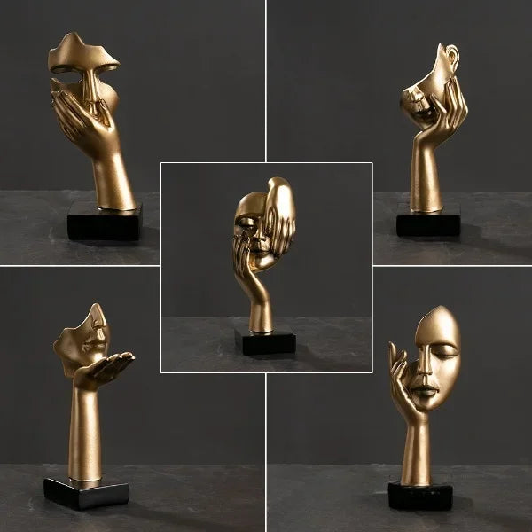 Nordic Abstract Thinker Statue Resin Figurine Office Home Decoration Desktop Decor Handmade Crafts Sculpture Modern Art