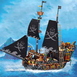 Pirate Ship Building Blocks Sailing Storm Ship MOC Model Bricks Kits Creative Desktop Decoration Children