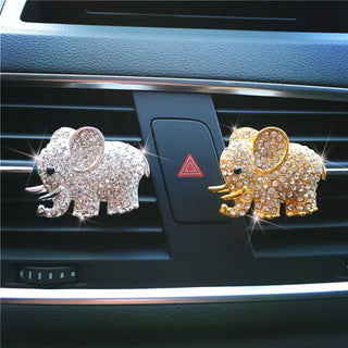 Bling Car Accessories Aroma Vent Clip Car Smell Car Perfume Air freshener In Car Ornaments Diamond Elephant Auto Interior Decor