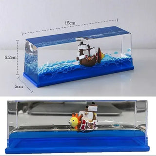 Going Merry Floating Ship Fluid Liquid Thousand Sunny Barcos Floating Boat One Piece Drift Barcos Living Room Decorations Gifts