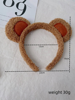 Lolita Plush Hair Hoop Animal Bear Ears Headwear Furry Headband Cute Headpiece Anime Fancy Dress Cosplay Accessories