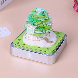 2024 3D Calendar Memo Pad 3D Paper Art Earth Decoration Creative Desk Calendar DIY Notes Notepad Sculpture Gift for School Home